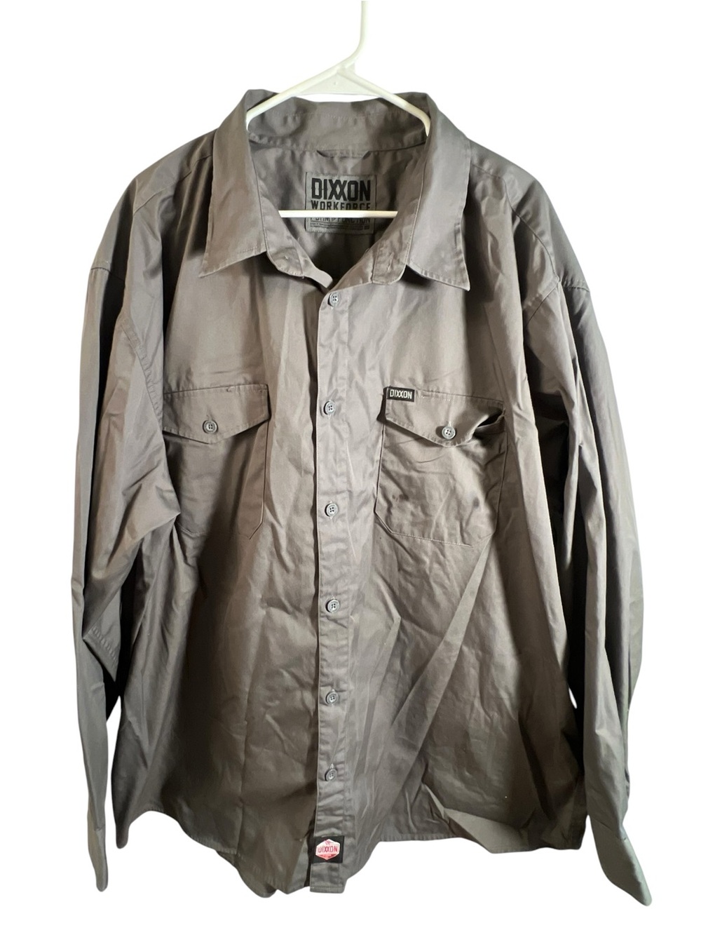Dixxon Men’s Size 4XL Workforce Form and Function Button Down Shirt Dark Gray